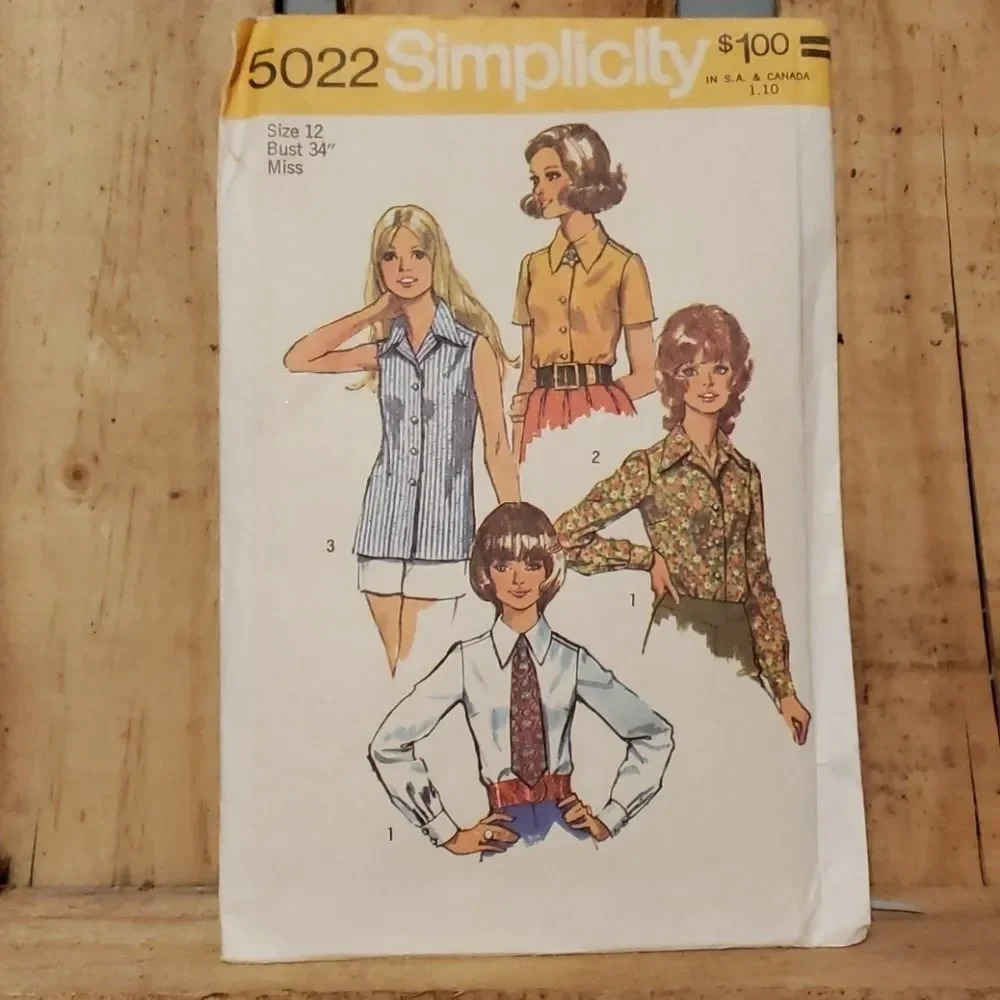 Simplicity Sewing pattern  Vintage 1972 plus misc 5 vintage patterns